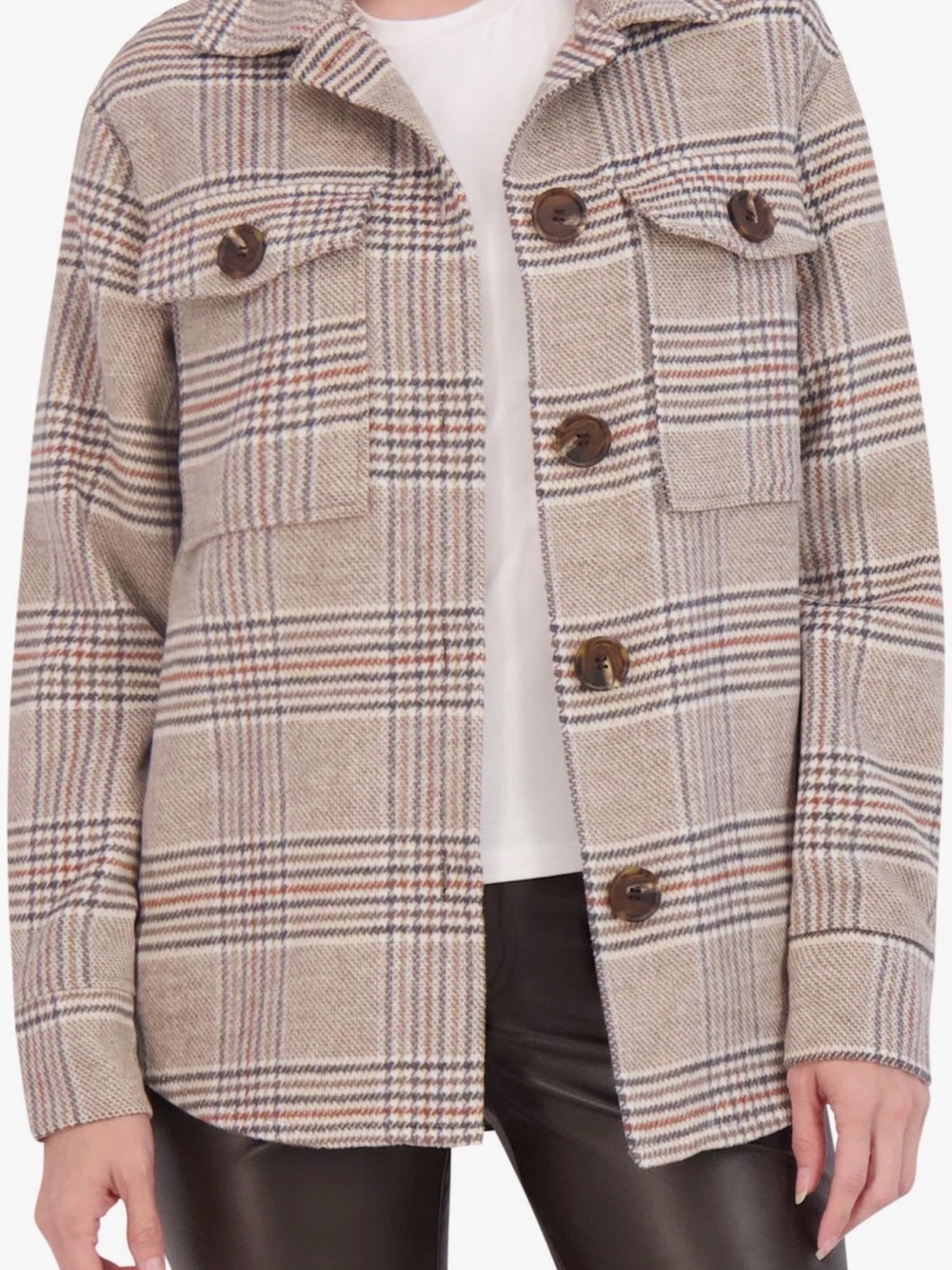 OL ITALIA Plaid Shacket-Medium-NWT
CAMEL/BLACK